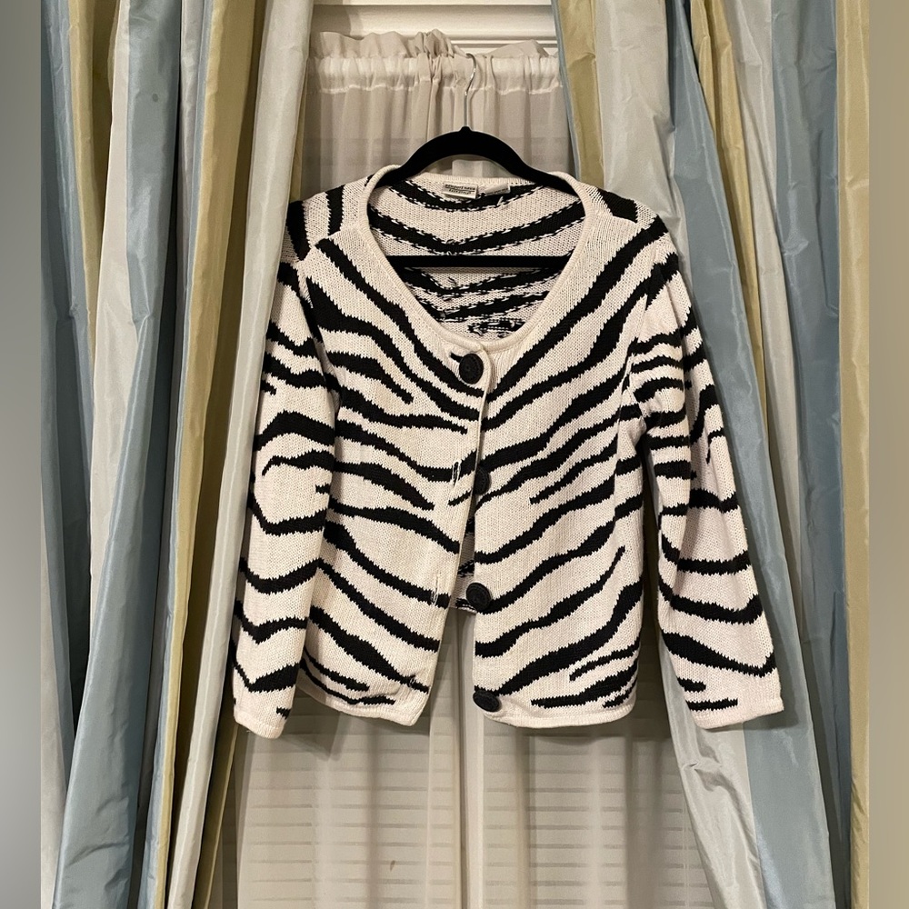 Cropped Zebra Sweater